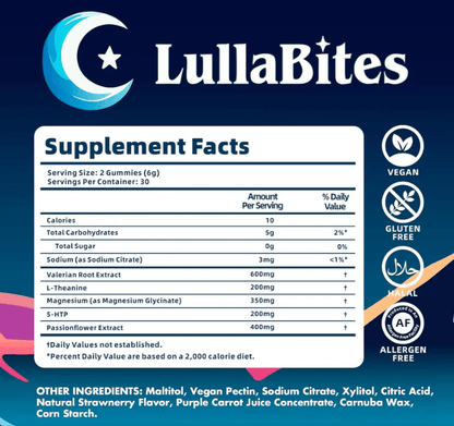 LullaBites - Sleep Sound, Wake Refreshed. Melatonin Free Sleep Gummies - ThriveMarket Health