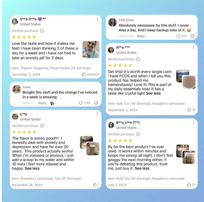 SuperCalm KSM Stress Relief Powdered Drink Tea Mix - Sleep Better and Increase Energy with Balanced Cortisol - ThriveMarket Health