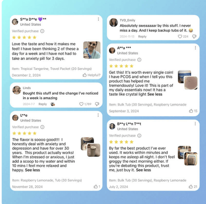 SuperCalm KSM Stress Relief Powdered Drink Tea Mix - Sleep Better and Increase Energy with Balanced Cortisol - ThriveMarket Health